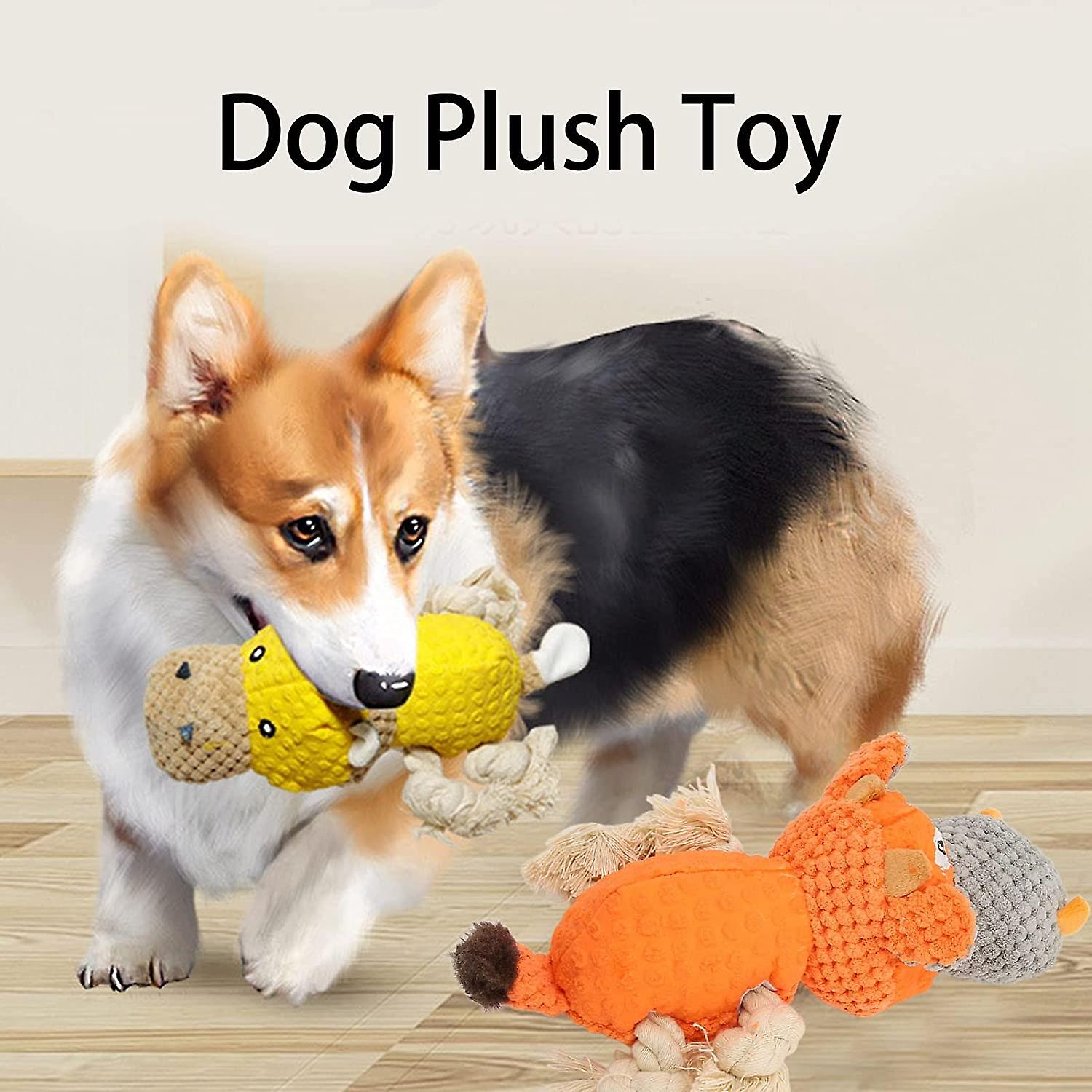 Dog Squeaky Toys， Squeaky Dog Chew Toy Puppy Toys For Teething Washable Pet Plush Toys For Indoor Outdoor Hippo Shape