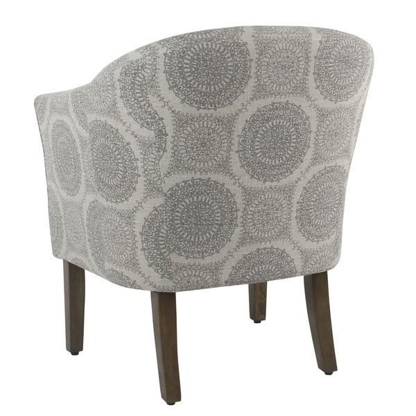 Porch and Den Blakeney Grey Medallion Tub Shaped Accent Chair