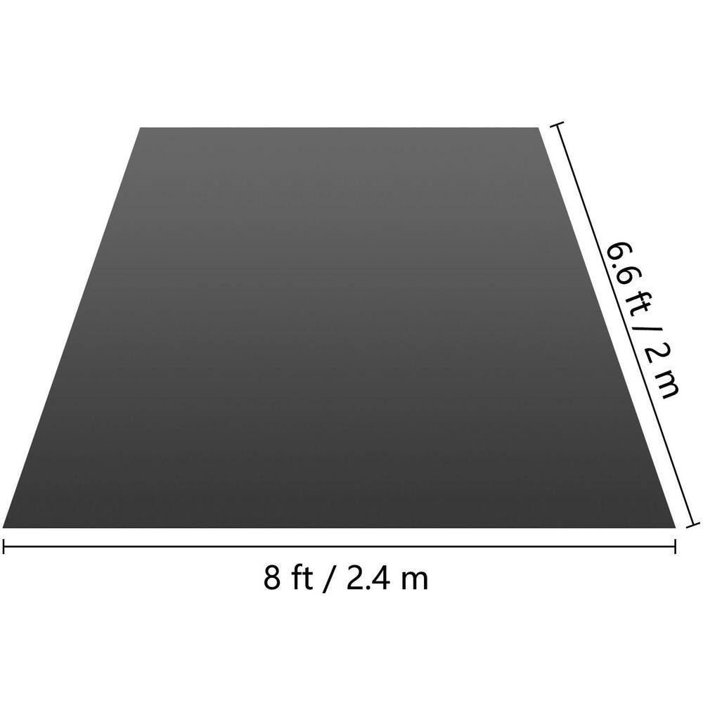 VEVOR Dance Flooring Roll 6.6 x 8 ft. Practice Dance Floor 0.06 in. Thickness 52.8 sq ft Portable Dance FloorGreyBlack PVCDBHS2MX2.4M001V0