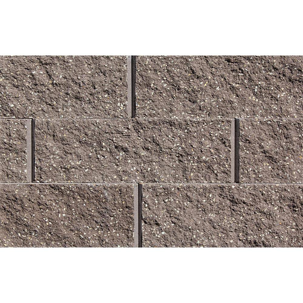 ROCKWOOD RETAINING WALLS Mini 3 in. H x 8 in. W x 9 in D Brown Concrete Wall Cap (104 Pieces69 Linear ft. Pallet) 0548104