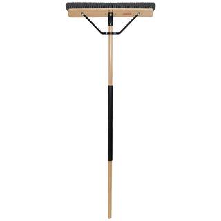 HARPER 24 in. Outdoor HardwoodSteel Handle Push Broom for Dirt and Wet Grass 20224500