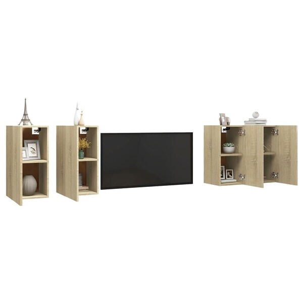 TV Cabinets 4 pcs Sonoma Oak 12