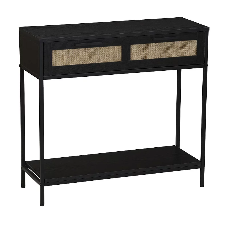 Household Essentials Modern Console Table with Drawer and Shelf