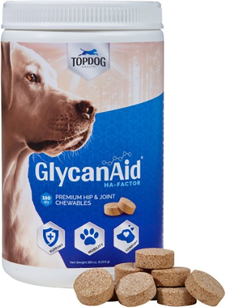 TopDog Health GlycanAid HA Factor Hip and Joint Chewables Dog Supplement