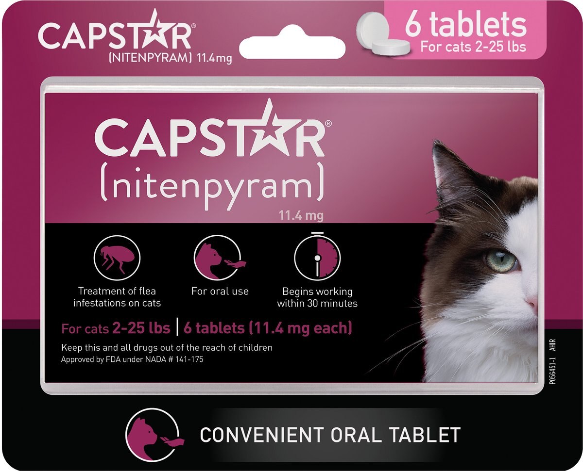 Capstar Flea Oral Treatment for Cats， 2-25 lbs