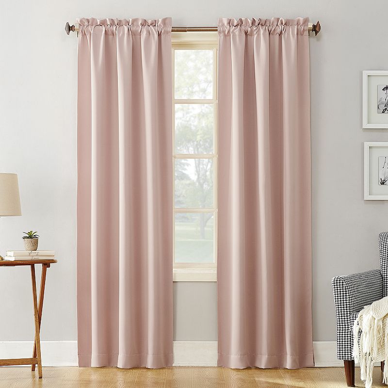 Sun Zero 1-Panel Ludlow Blackout Rod Pocket Window Curtain