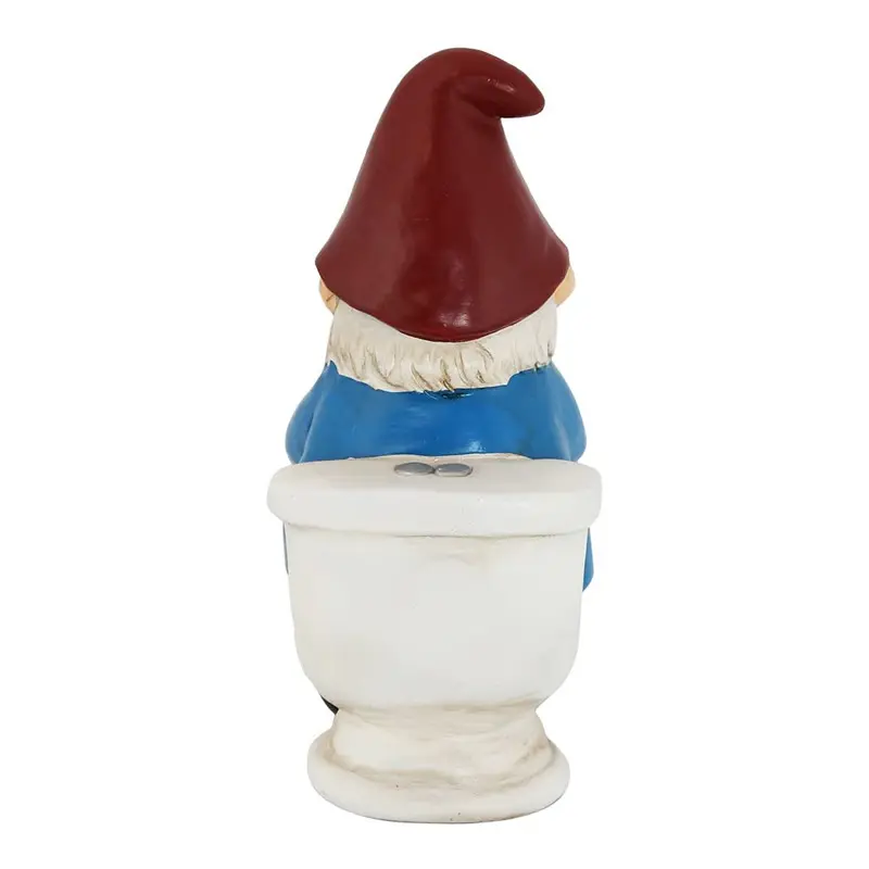 Factory Supply Customized Funny The Garden Gnome on The Throne Reading Phone For Outdoor Lawn Decoration