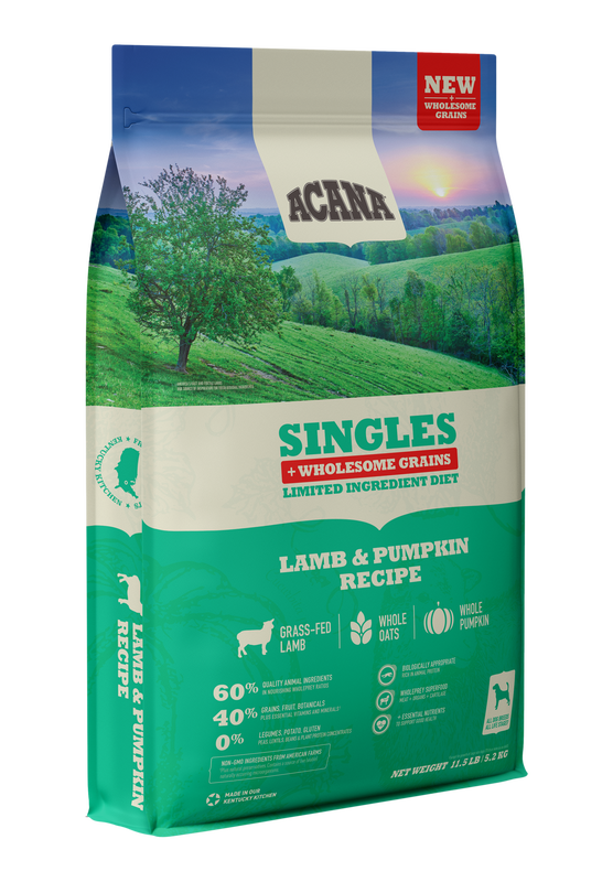 Acana Singles Lamb and Pumpkin Recipe Grain Inclusive Dry Dog Food