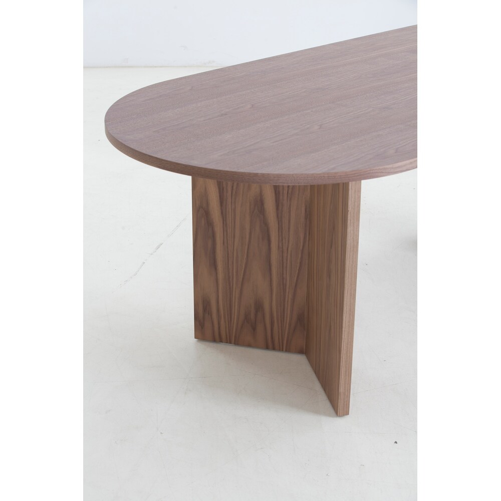 KOSSMAI Oval Wood Long Dining Table 78\