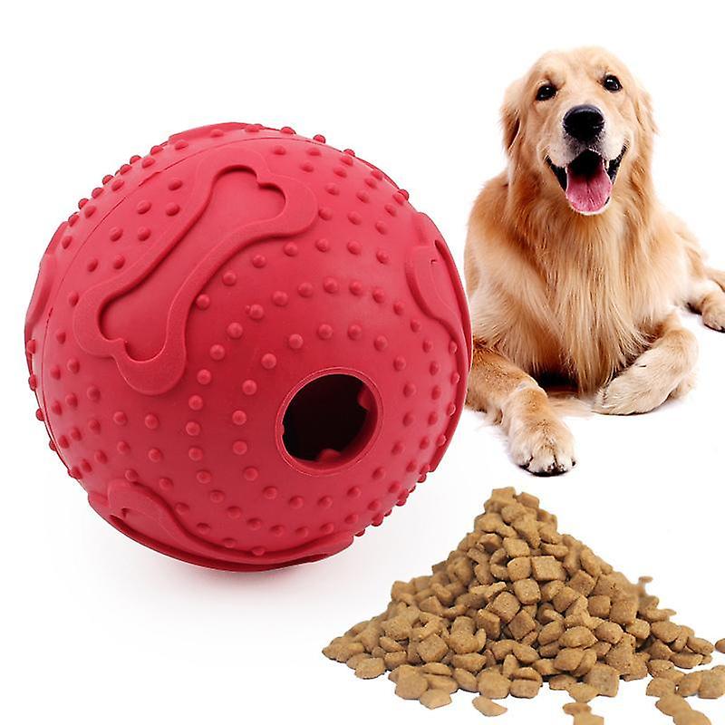 Red Treat Hider Ultra Durable Ball For Dogs Pet Toys