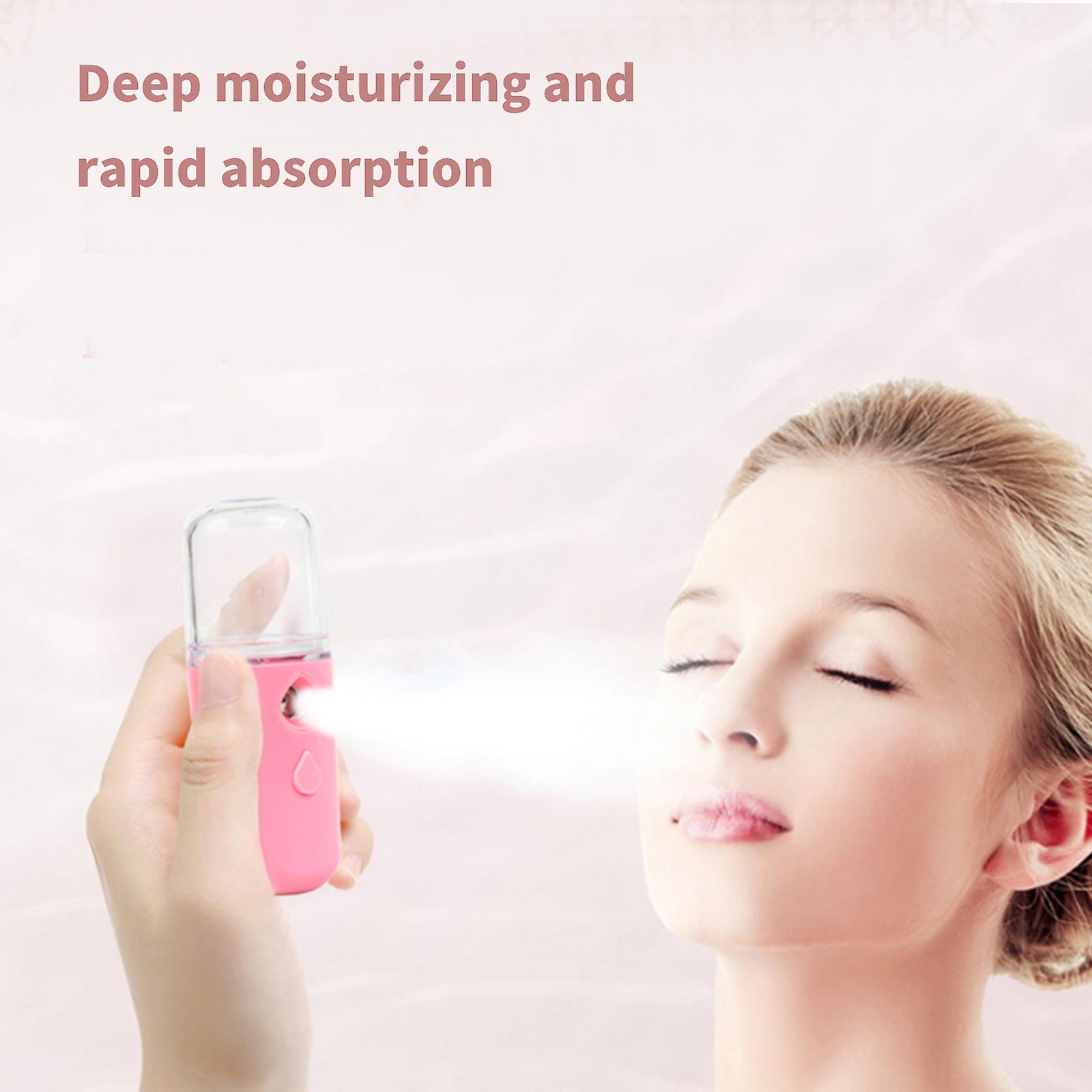 Pink Nano Facial Humidifiers Portable Face Humidifier Usb Charging For Skin Care