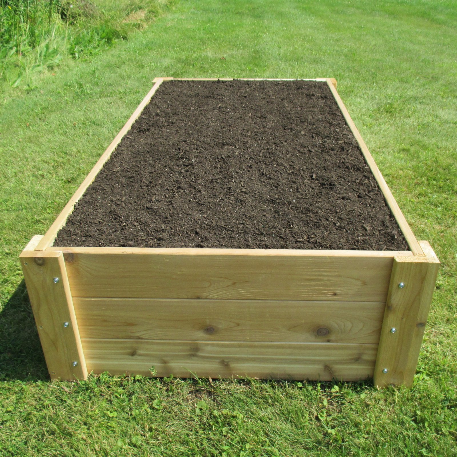 Smart Carts Enterprises 3x6RaisedTall16.5 in. x  3 x 6 ft. Deep Root Natural Cedar Raised Bed Garden Kit