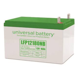 UPG 12.8-Volt 18 Ah Lithium LFP Rechargeable Battery with Nut  Bolt Terminals 48045