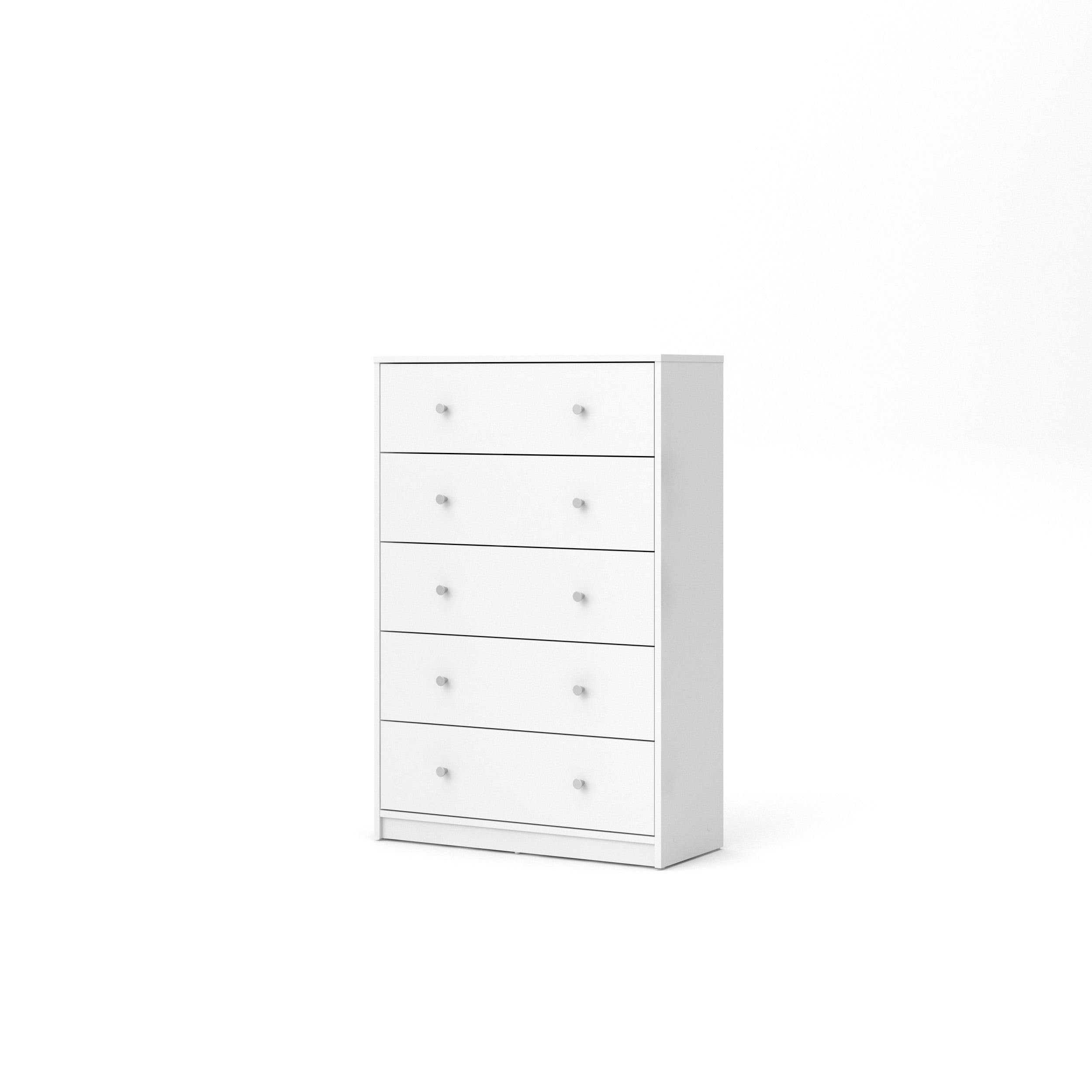 Studio 5 Drawer Dresser, White