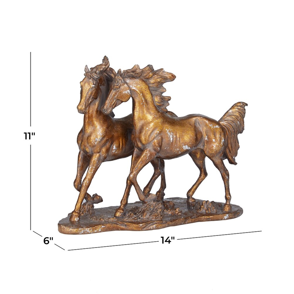 Bronze Polystone Horse Sculpture   14\