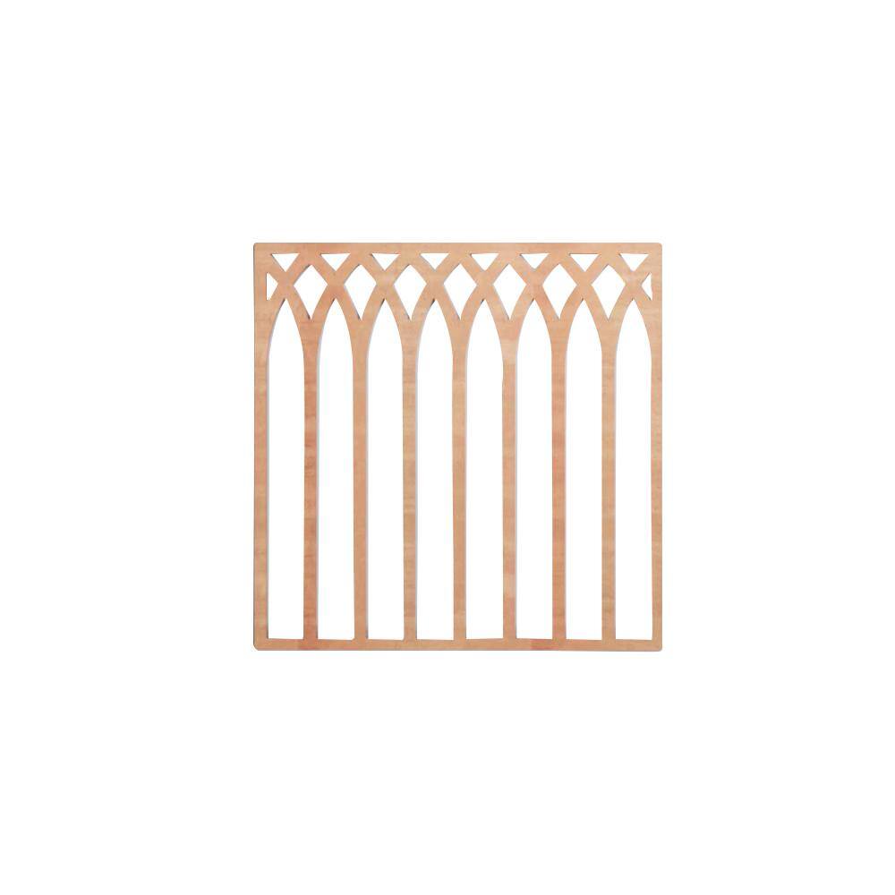 Ekena Millwork 11-38 in. x 11-38 in. x 14 in. Cherry Small Cedar Park Decorative Fretwork Wood Wall Panels (50-Pack) WALW12X12X0250CRPCH-CASE-50