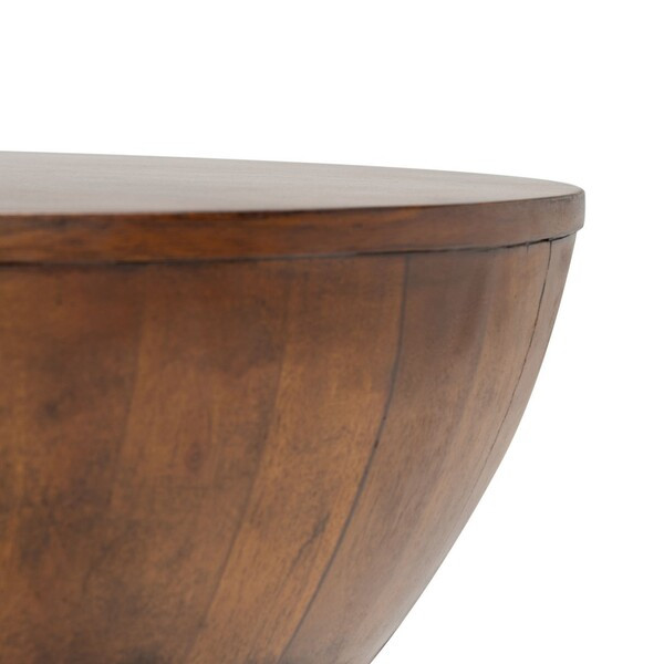 Alecto Round Coffee Table Brown Safavieh   Rustic   Coffee Tables   by HedgeApple  Houzz