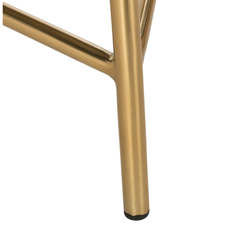 SAFAVIEH 30 inch Addison Wire Weaved Contemporary Bar Stool   Gold   14\