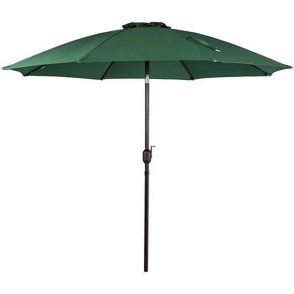 10FT Patio Umbrella Table Market Umbrella with Push Button Tilt， Polyester Canopy Shade - Overstock - 34180980