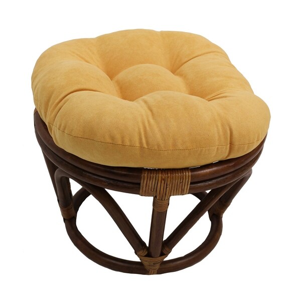 18-inch Round Microsuede Footstool/Ottoman Cushion (Cushion Only) - 18 x 18