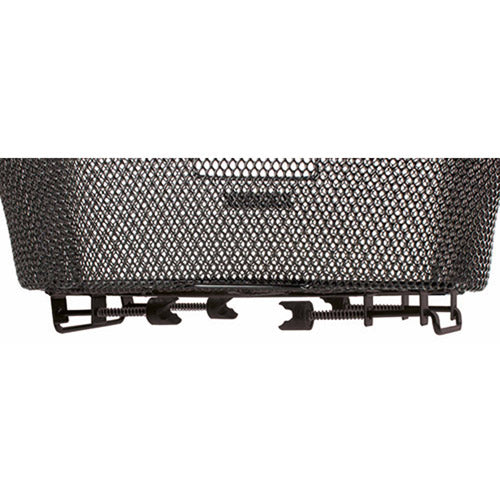 Ventura Rubber Coated Steel Basket with Clamp Attachment， Black