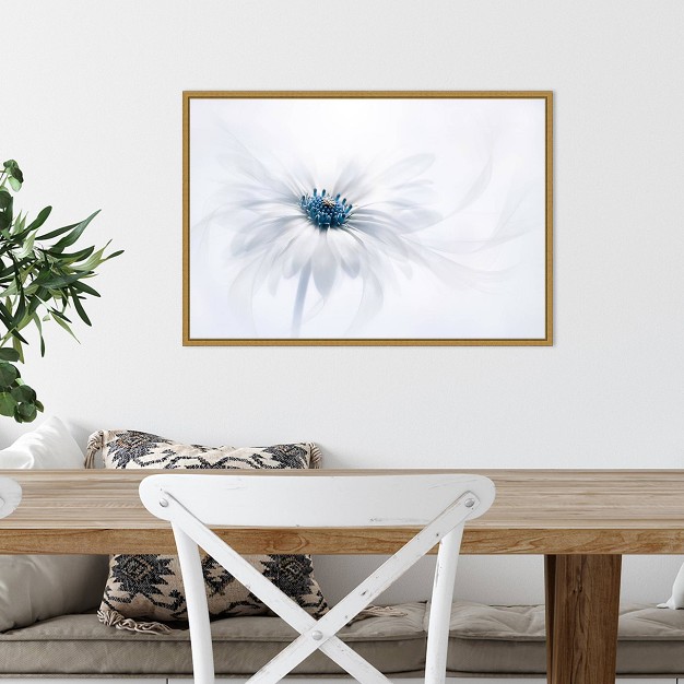 X 16 quot Serene Flower By Jacky Parker Framed Wall Canvas White Amanti Art