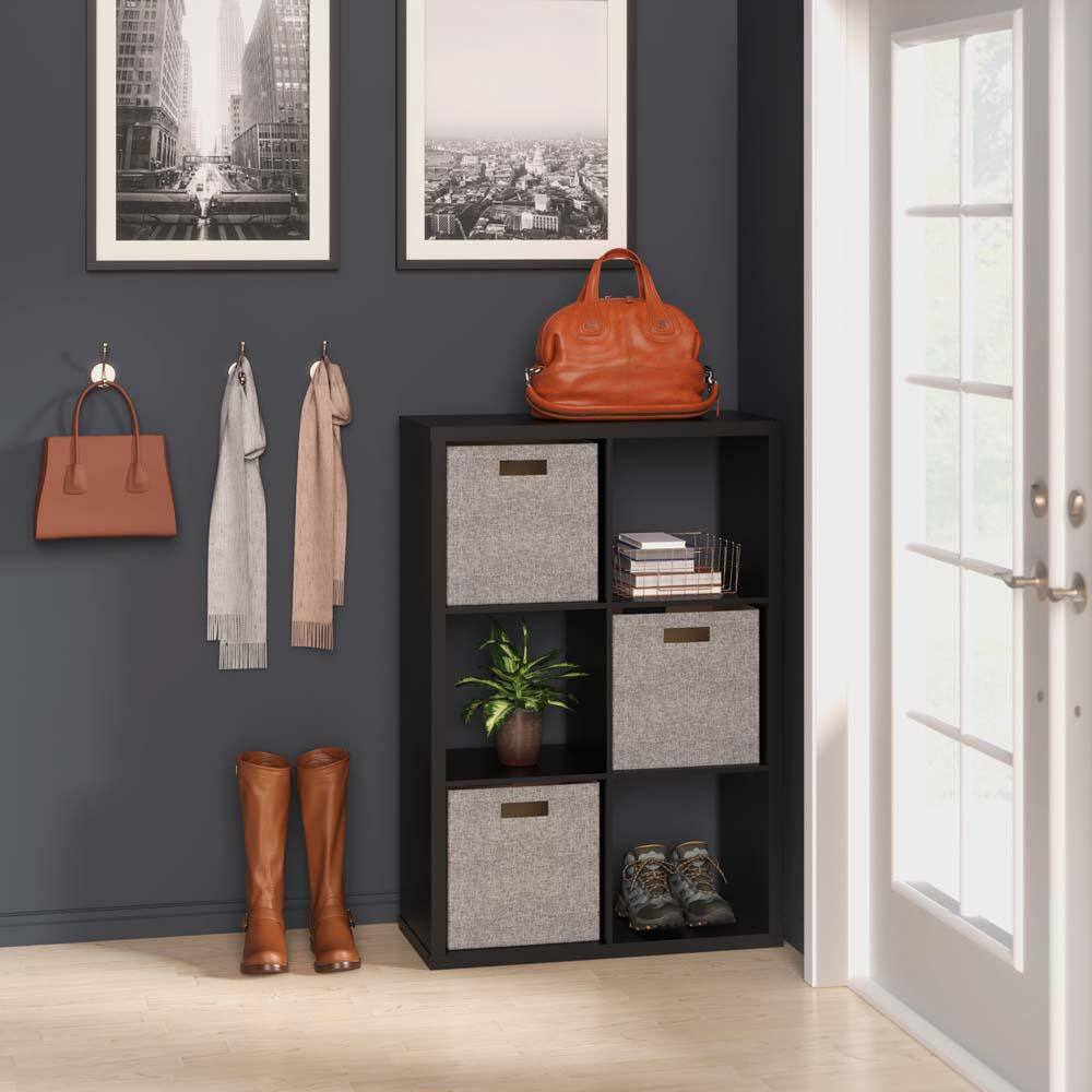 ClosetMaid 13 in. D x 13 in. H x 13 in. W Grey Fabric Cube Storage Bin 7116