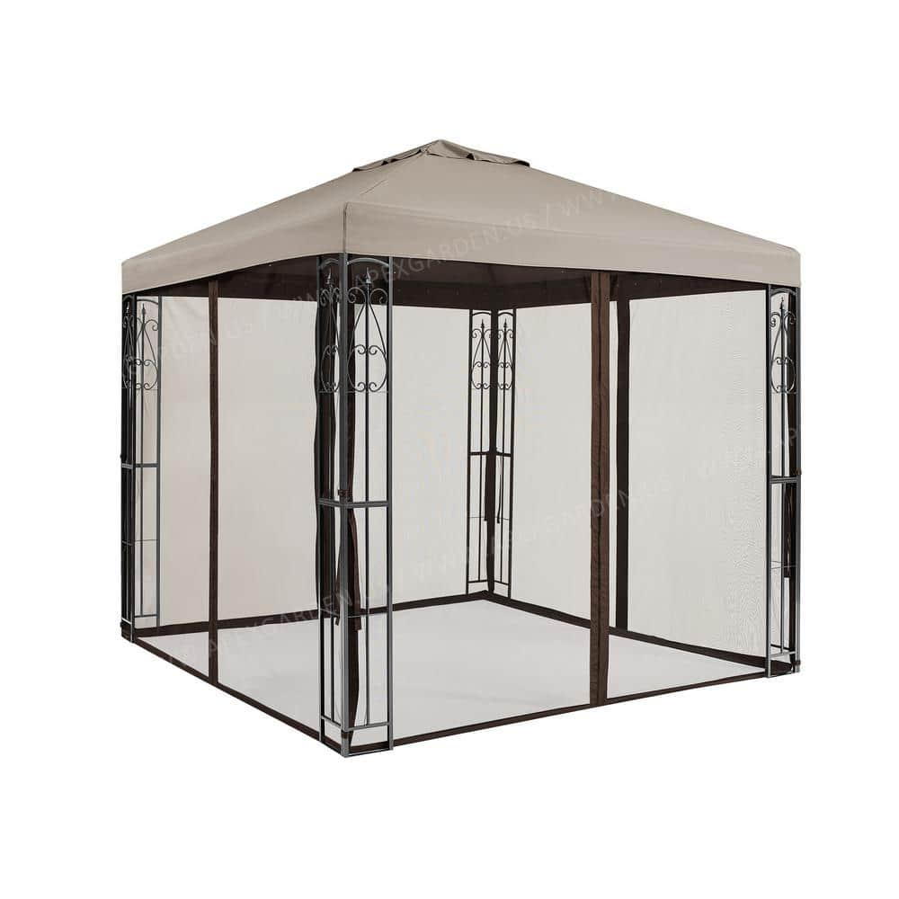 APEX GARDEN Rococo II 8 ft x 8 ft Gazebo with Mosquito Net