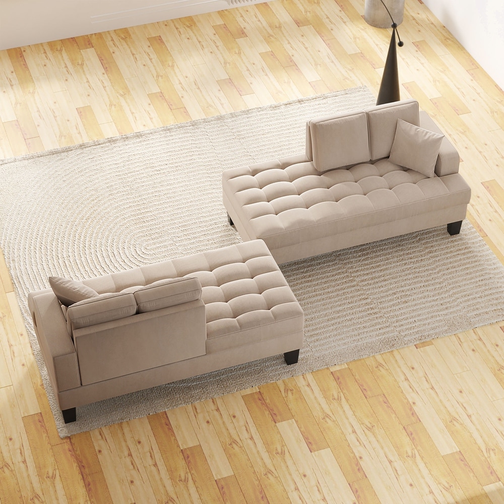 Modern Chaise Lounge With 2 Toss Pillow For Living room