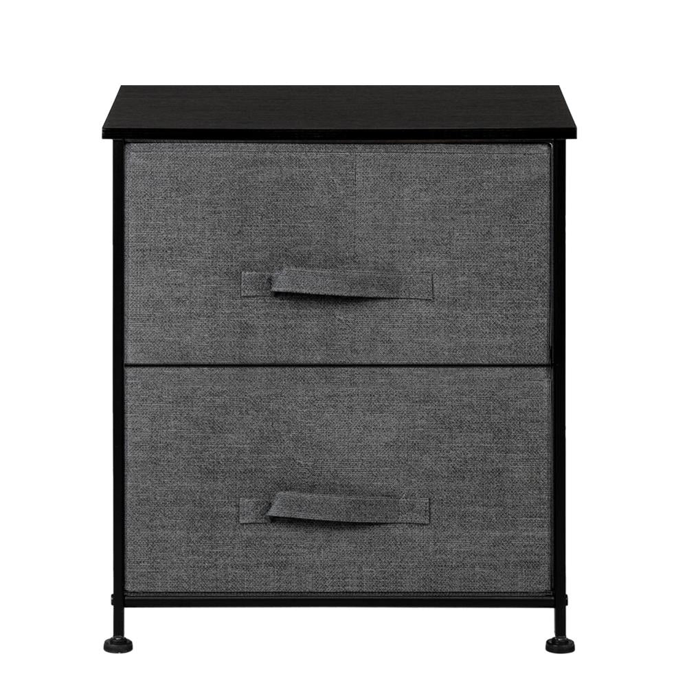 Winado Vertical Dresser Storage Tower with 2 Drawers Large Capacity Fabric Nightstand Drawer