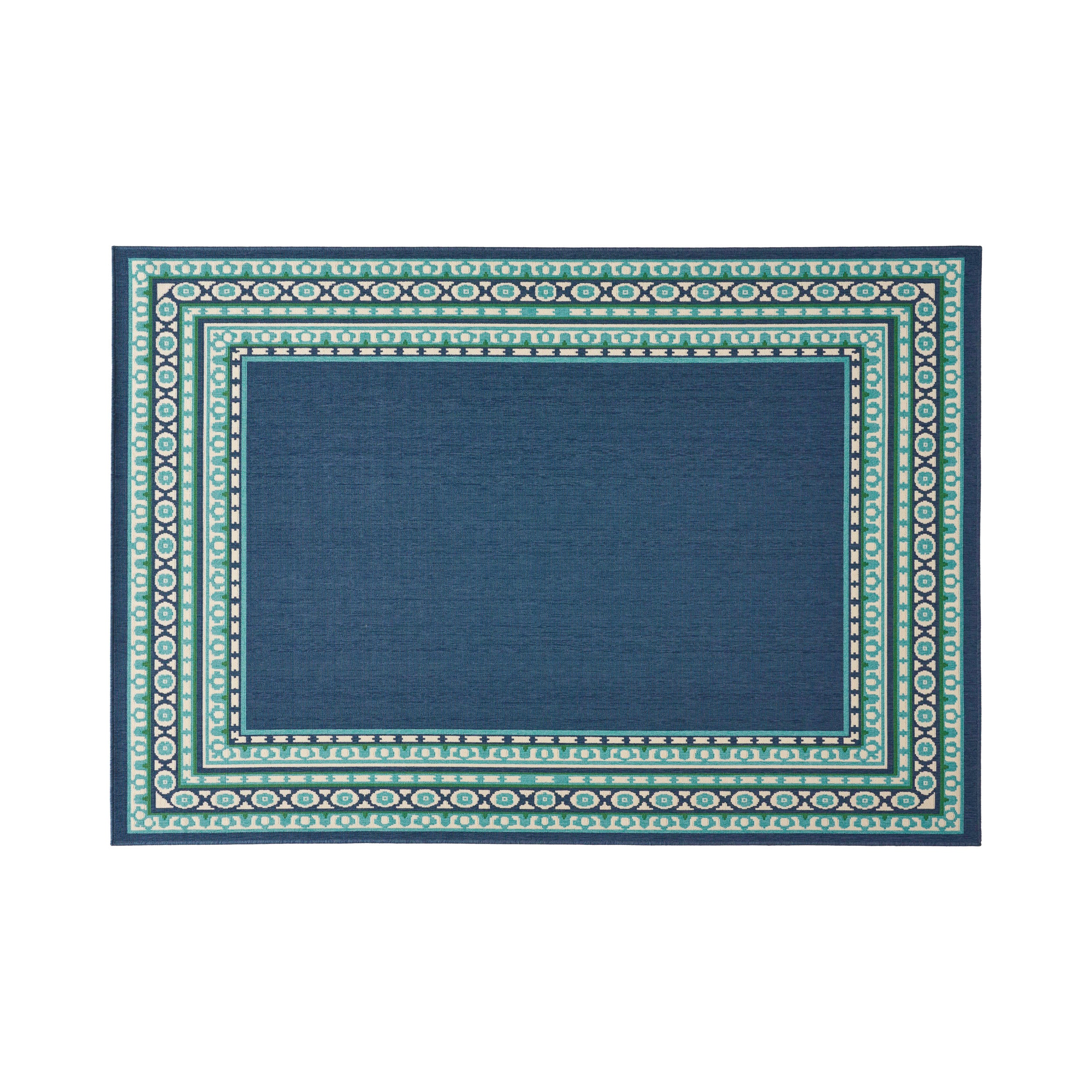 Darleen Outdoor Border Area Rug