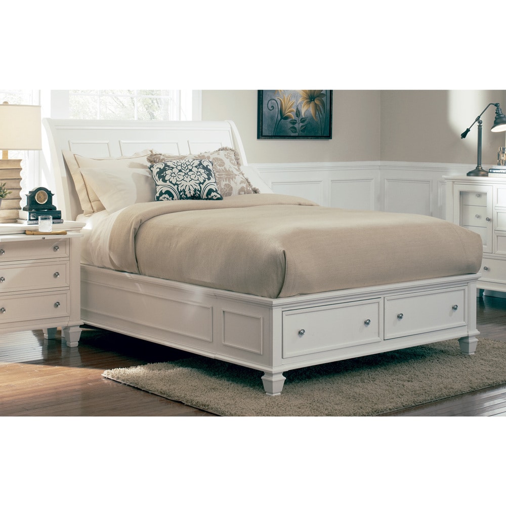 Coaster Furniture Sandy Beach White Storage Sleigh Bed