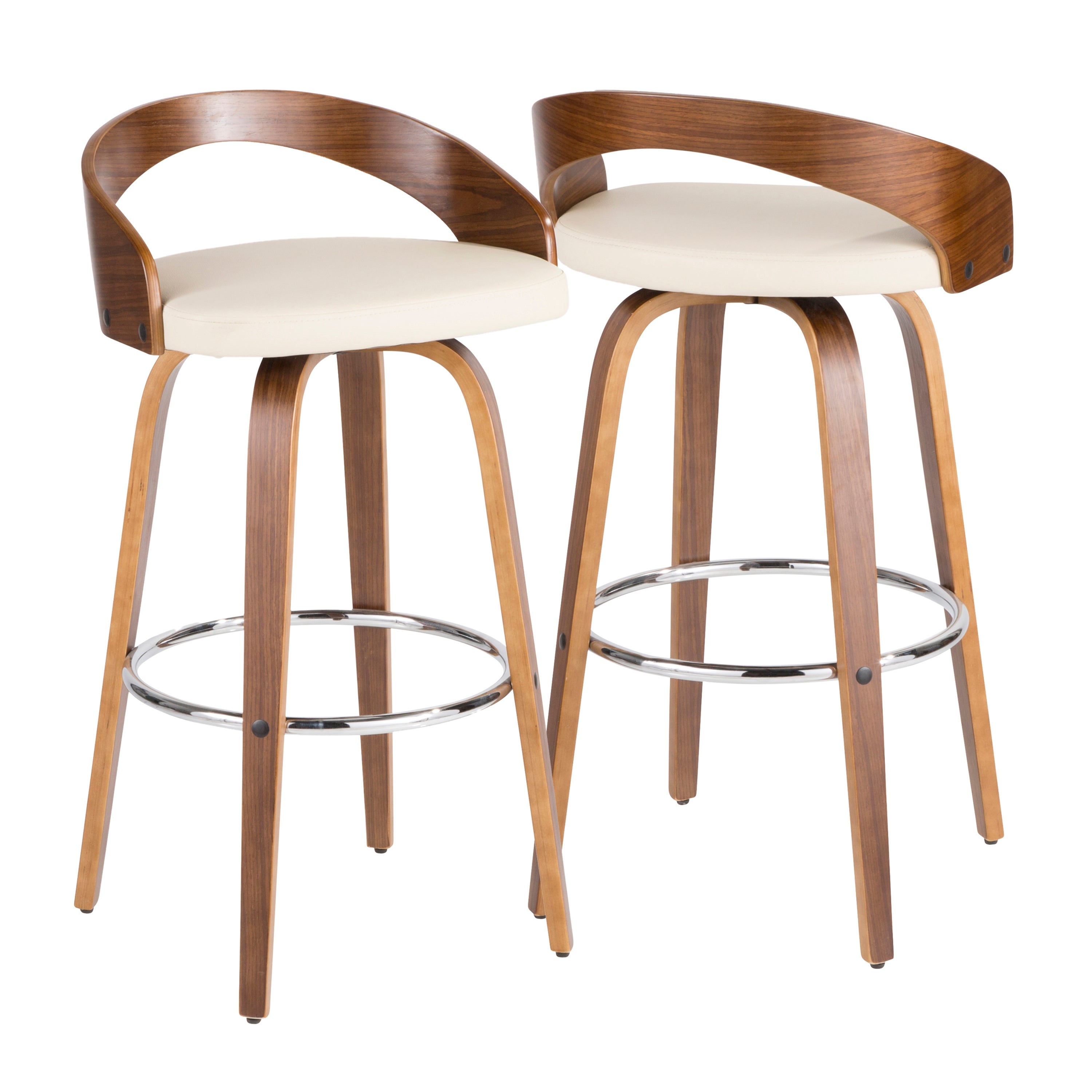 Carson Carrington Stavanger Mid-century Modern Fixed-Height Bar Stool (Set of 2)