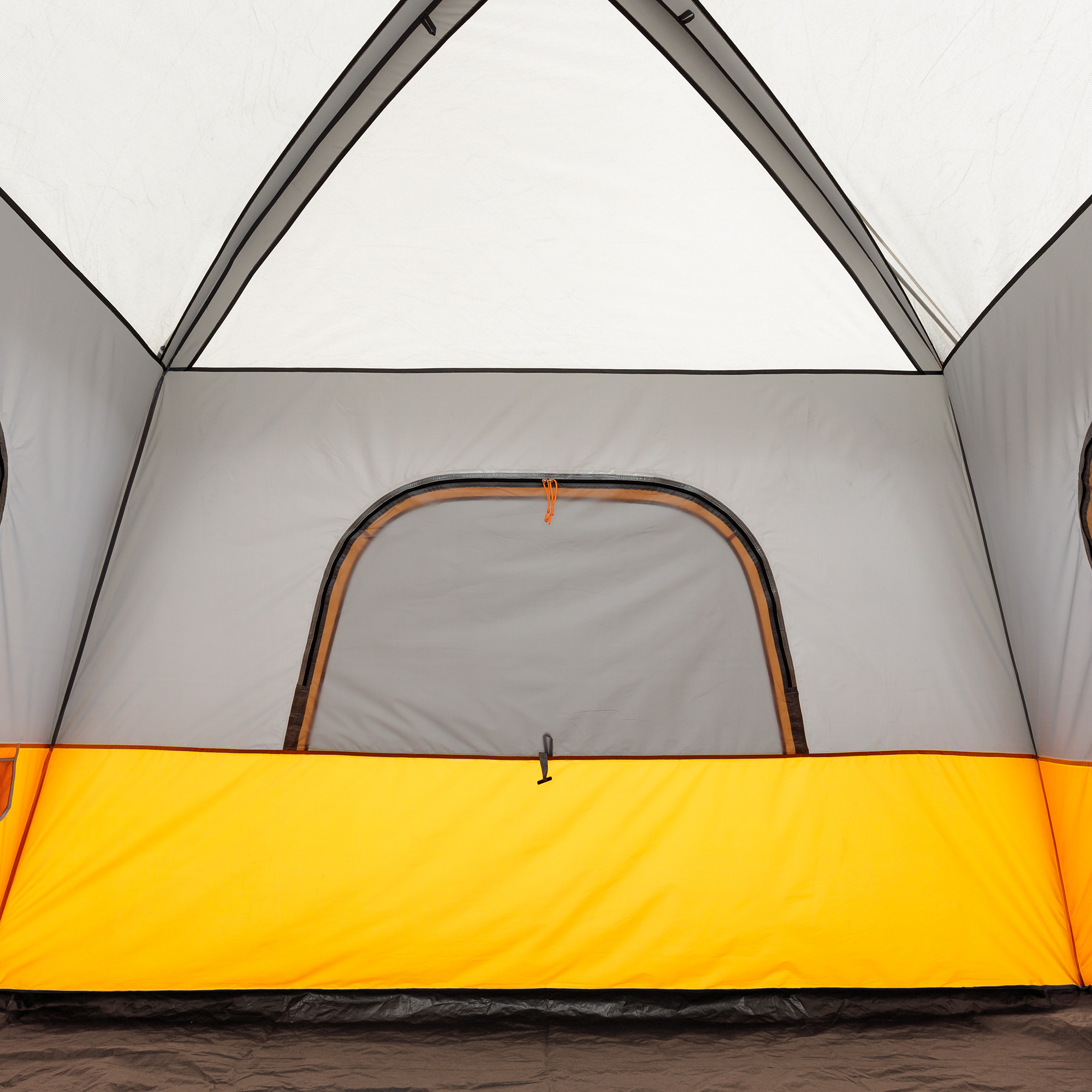 Core Equipment 6-Person 1-Room Straight Wall Cabin Camping Tent- Orange