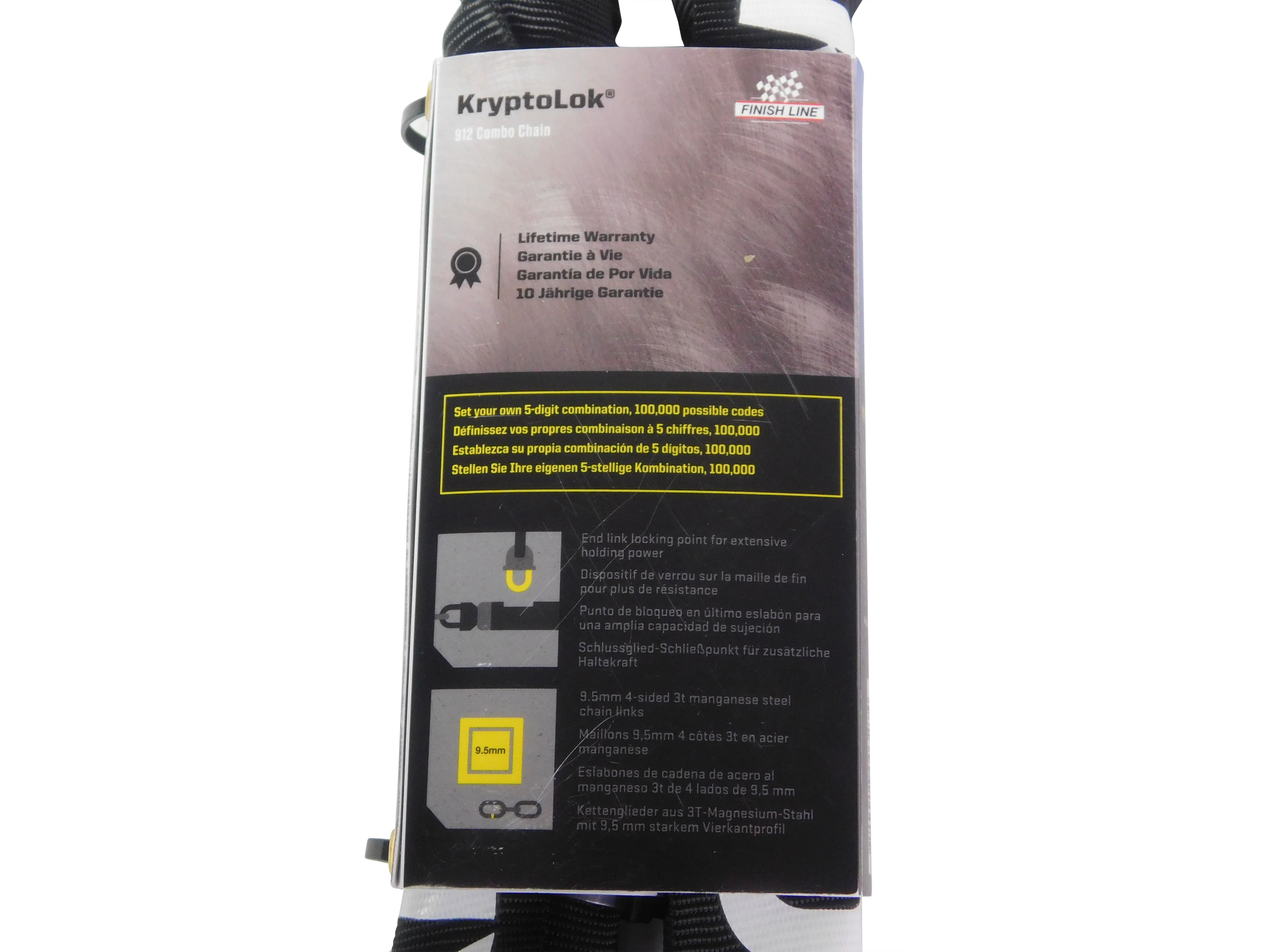 Kryptonite KryptoLok 912 Chain Lock with Combination: 3.93' (120cm)