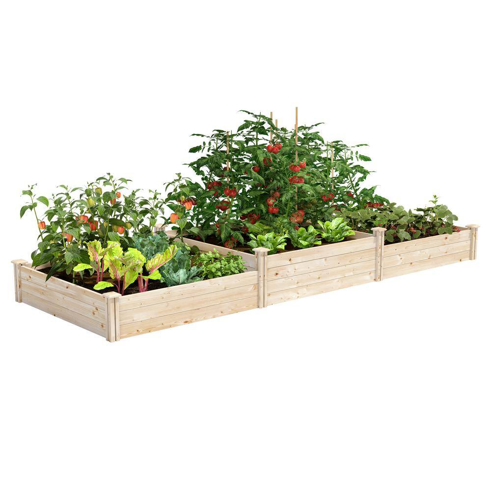 Greenes Fence 4 ft. x 12 ft. Tall Tiers Original Pine Raised Garden Bed RCP4T8S34B