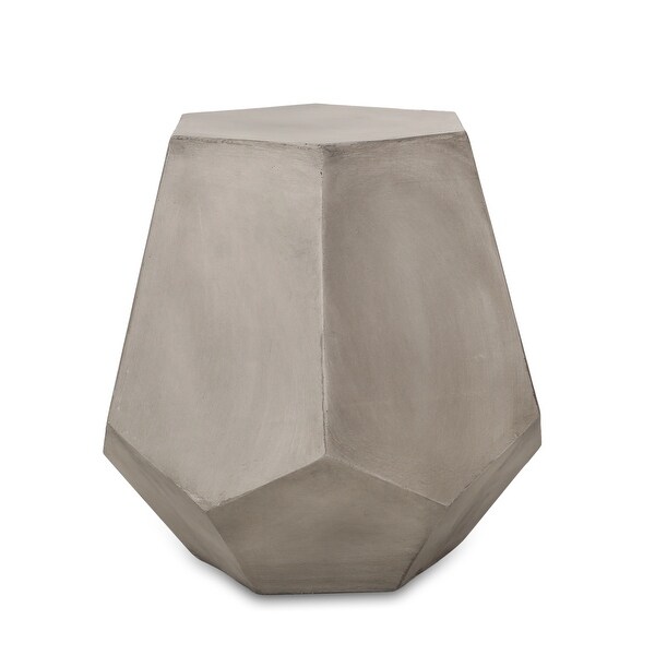 Concrete Accent Table，Hexagon Patio Side Table 20.5