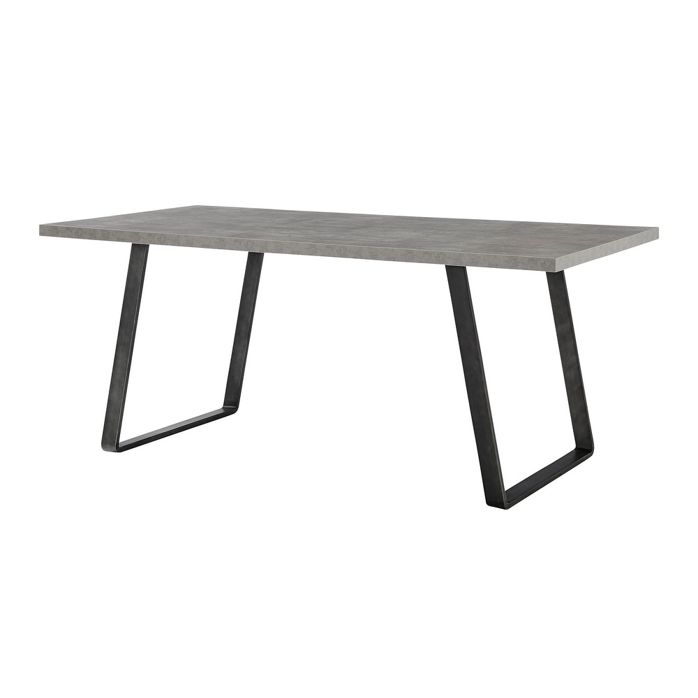 Coronado Rectangular Dining Table with Grey Cement Top