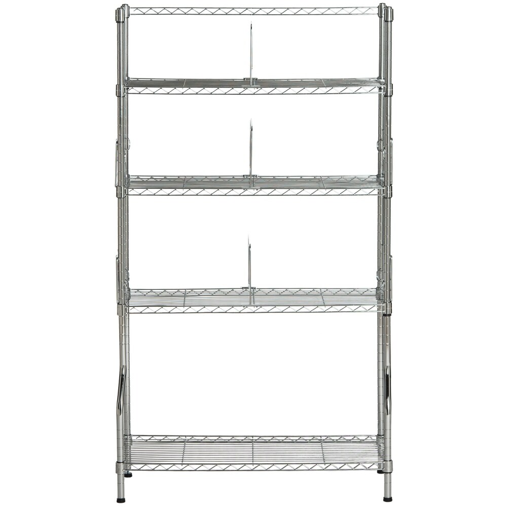 SAFAVIEH Storage Collection Fernand Chrome Wire Book Rack   29.5\