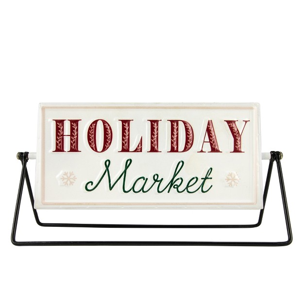 Merry Christmas holiday Market Reversible Tabletop Sign