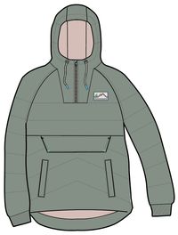 Ocean Recycled Insulated 1/2 Zip Jacket - Pistachio