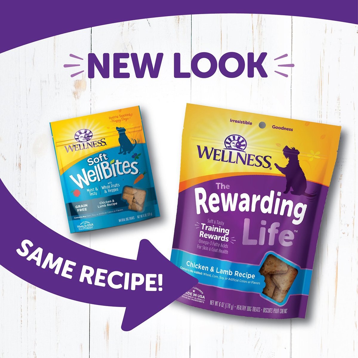 Wellness Rewarding Life Chicken and Lamb Grain-Free Soft and Chewy Dog Treats