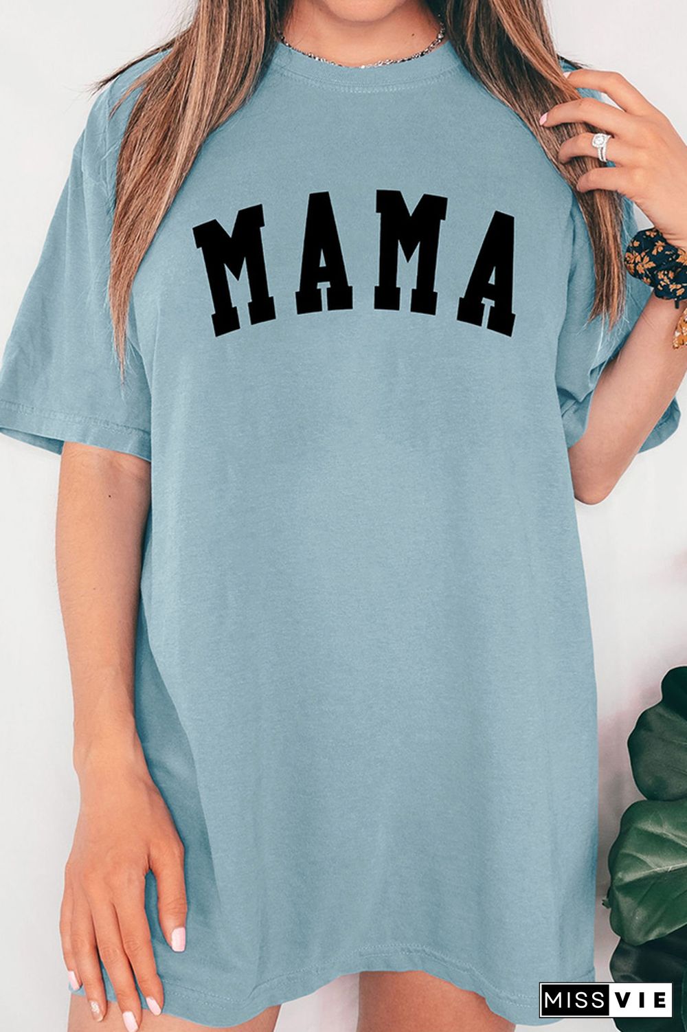 Mama Print Oversize Graphic Tee