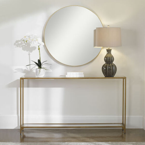 Linden Warm Gold Console Table