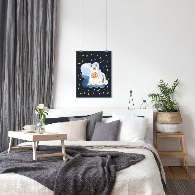 Americanflat Modern Wall Art Room Decor Ghost Dog By Sabina Fenn