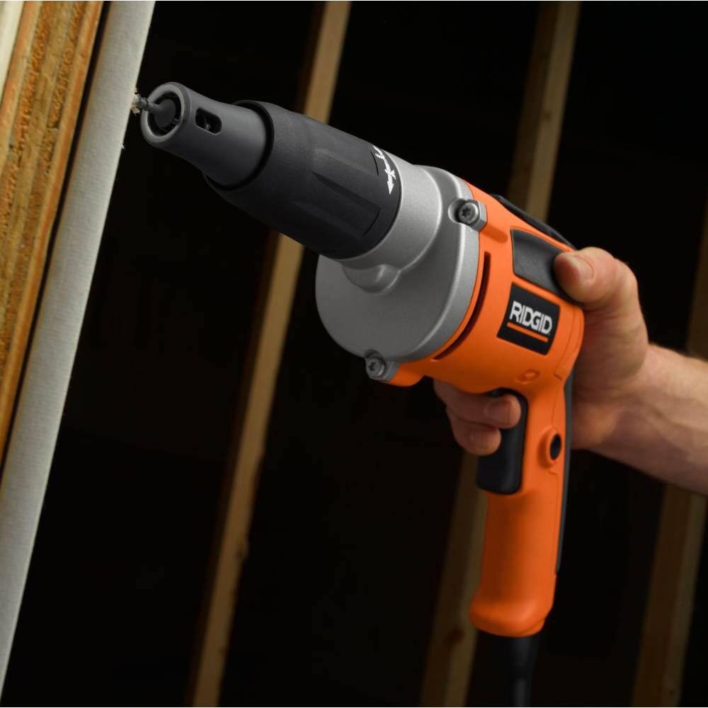 RIDGID 6.5 Amp Corded 14 in. Heavy-Duty VSR Drywall Screwdriver R60002