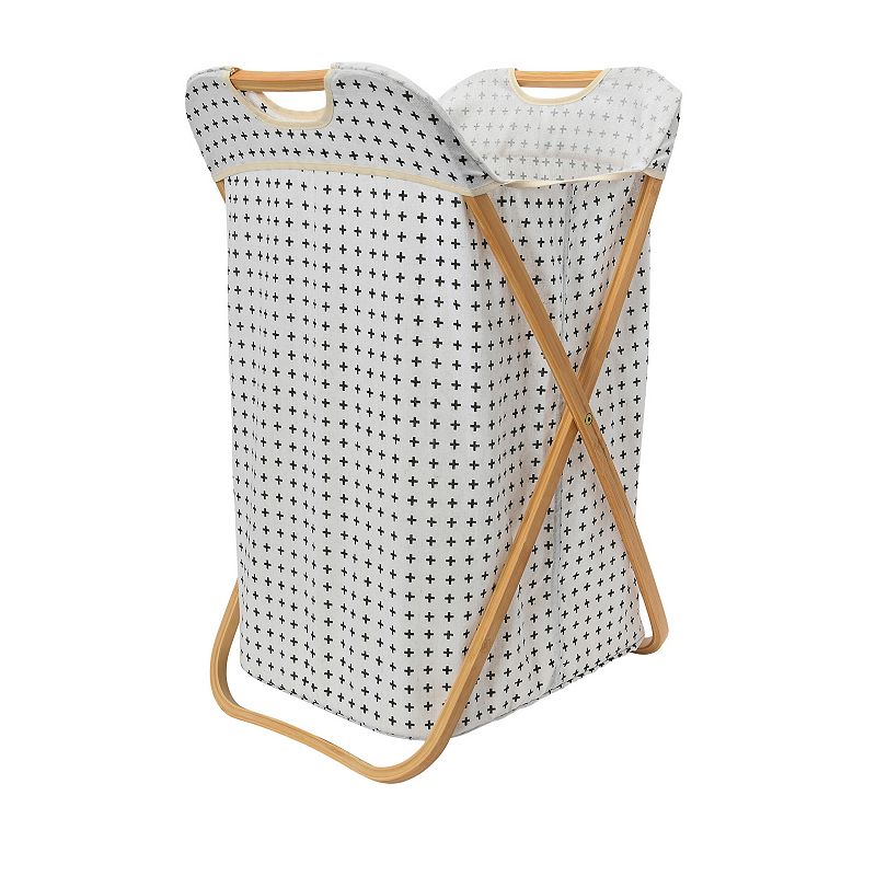 Household Essentials Bamboo X-Frame Laundry Hamper