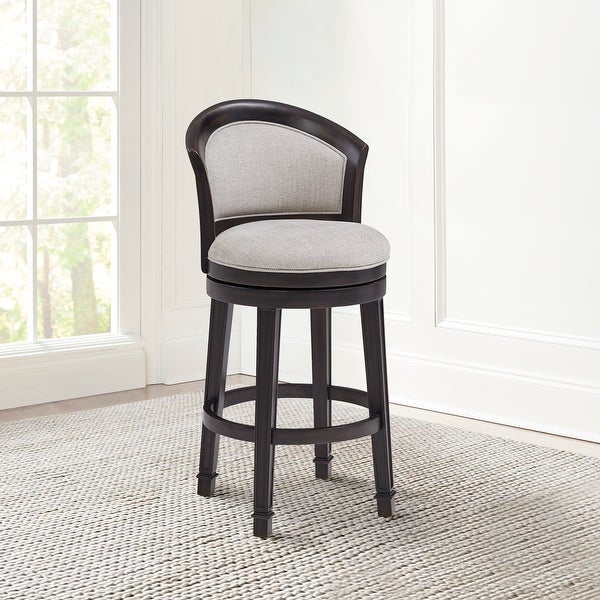 Hillsdale Furniture Monae Wood Upholstered Swivel Stool