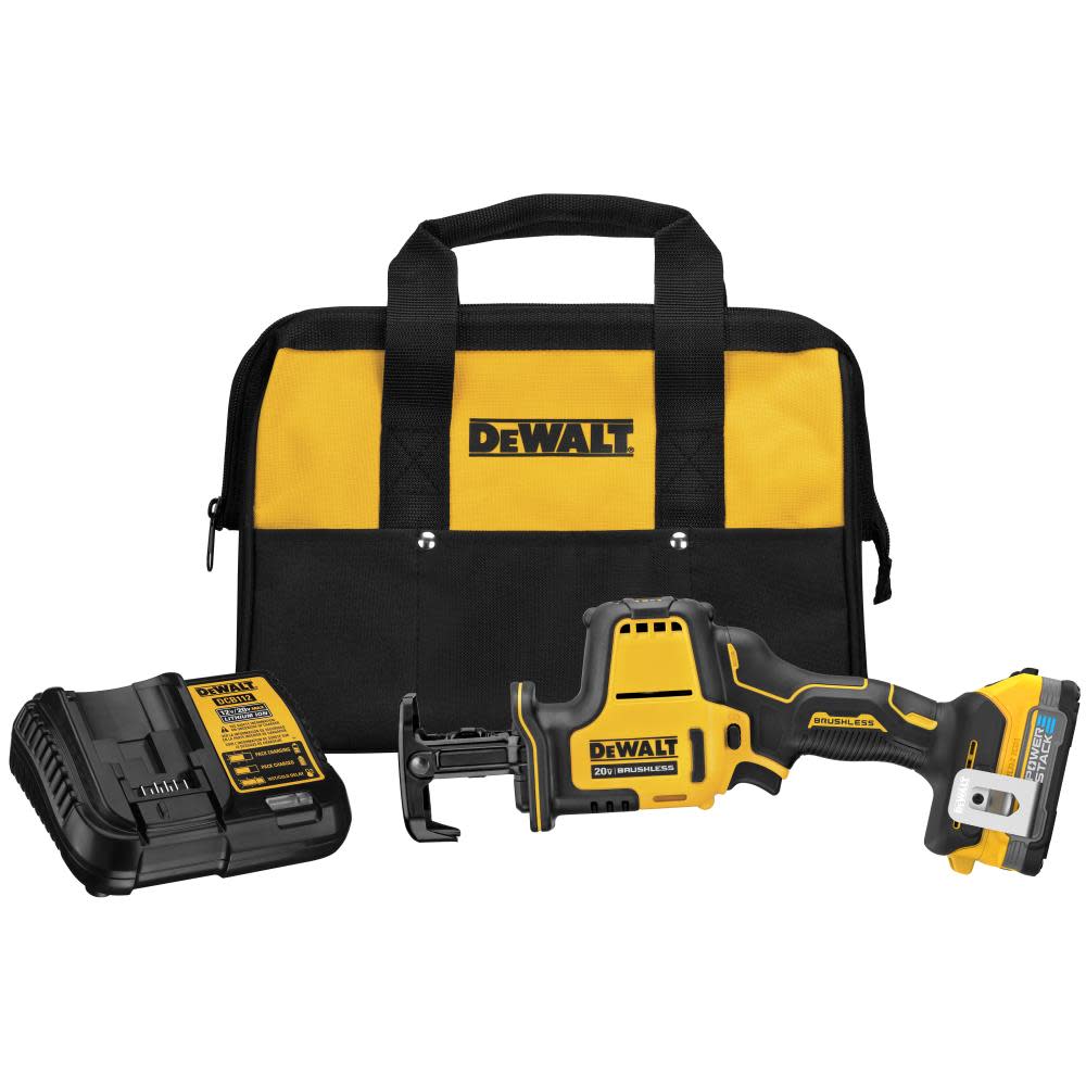 DEWALT ATOMIC 20V MAX One Handed Reciprocating Saw with POWERSTACK Battery ;