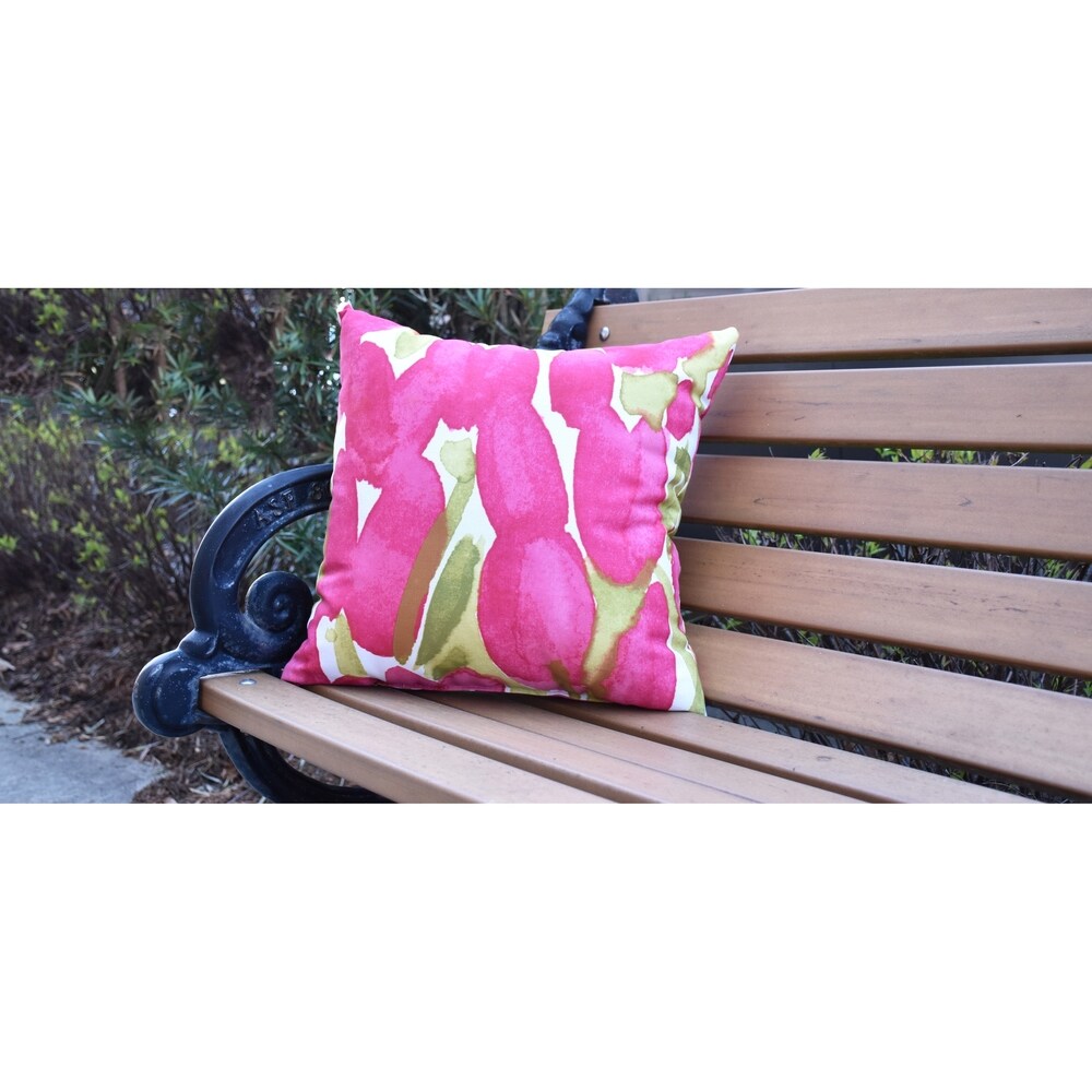 Sunset Tulip 20 inch Floral Decorative Outdoor Pillow